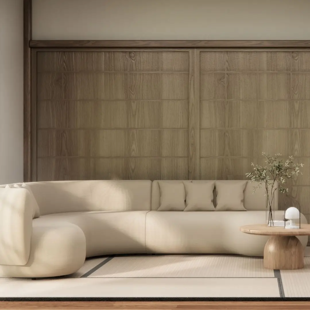 Wooden Armrest Sofa